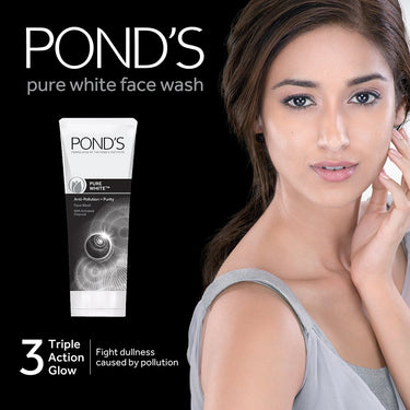 Pond's  Pure White Anti Pollution With Activated Charcoal Facewash, 100g And POND's Age Miracle Wrinkle Corrector Day Cream SPF 18 PA++ 20g